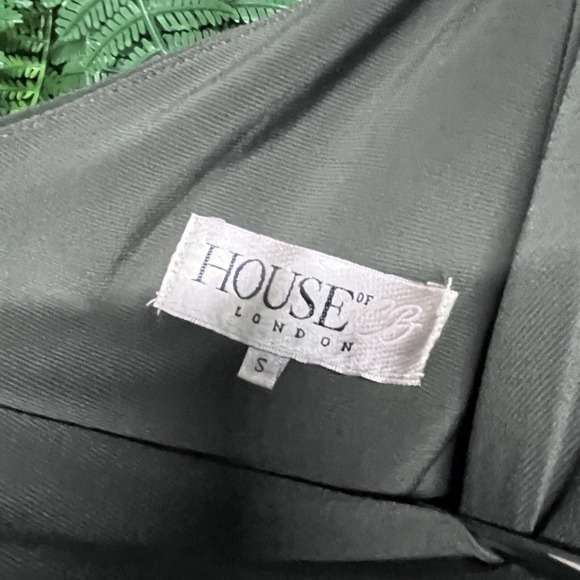 HOUSE OF CB Dress Women Small Green One Shoulder Riccarda Ruched Pleated 2813 - Picture 4 of 8